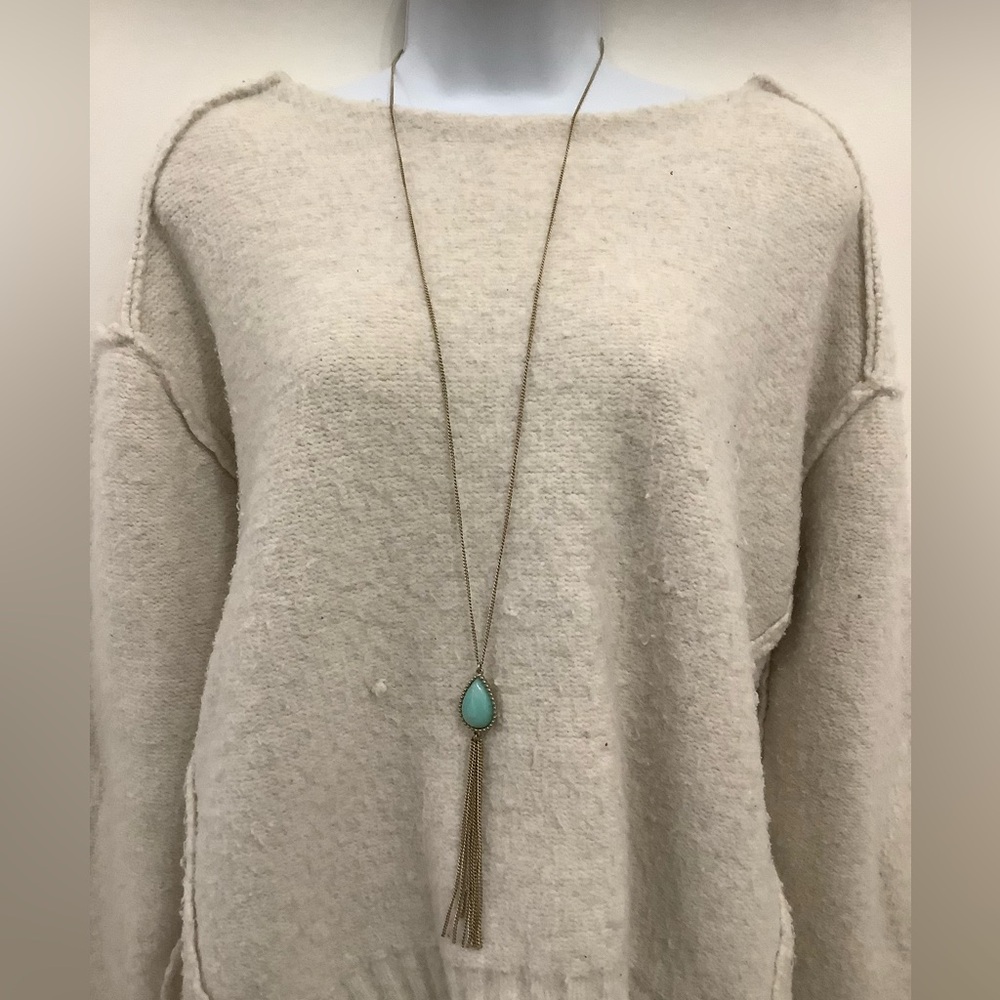 Altar’d State turquoise pendant tassel necklace❤️❤️❤️❤️